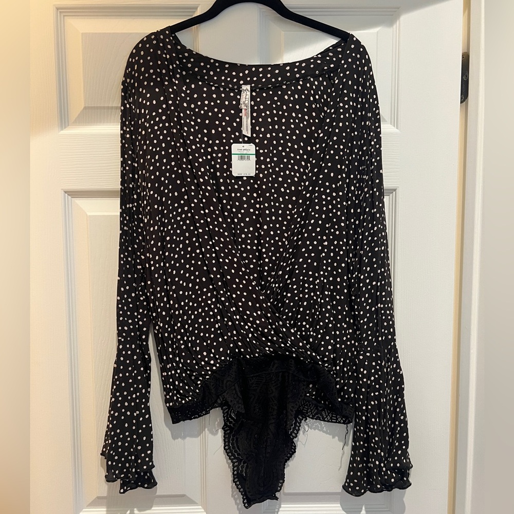 Free People Polka Dot Bodysuit